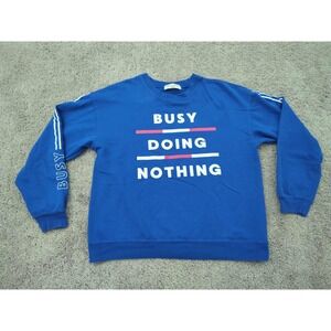 Wound Up Pullover Sweatshirt Mens XXL Long‎ Sleeve "Busy Doing Nothing" Fleece